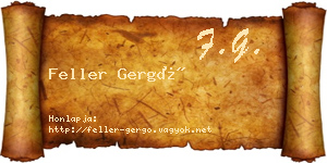 Feller Gergő névjegykártya