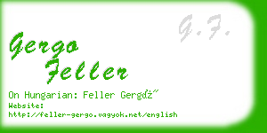 gergo feller business card